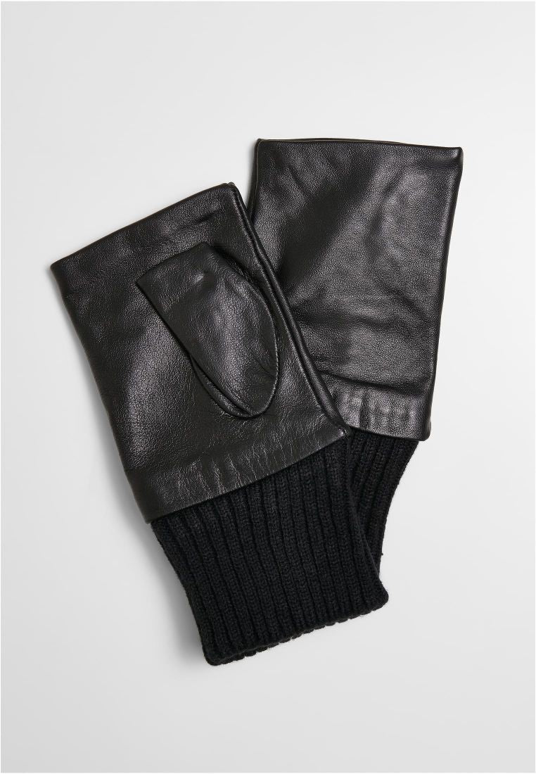 Half Finger Synthetic Leather Gloves