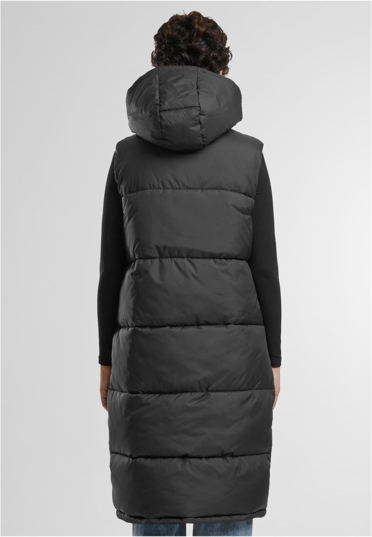 Long Hooded Puffer Vest