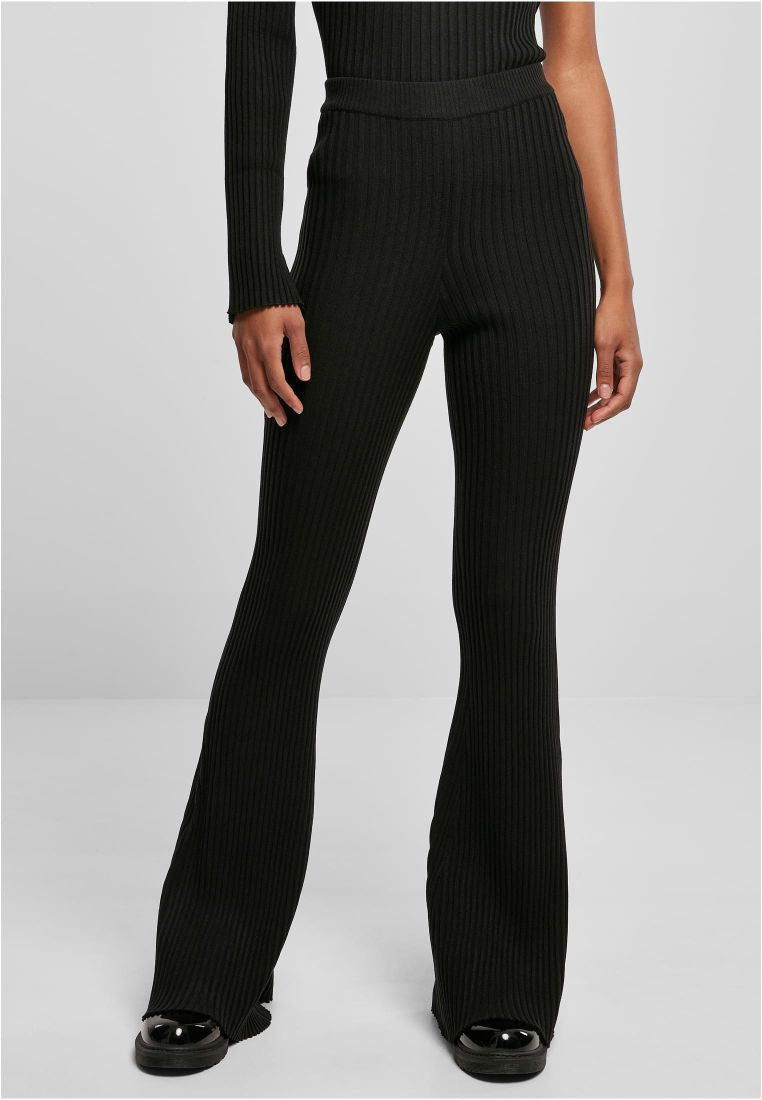 Flared Rib Knit Leggings