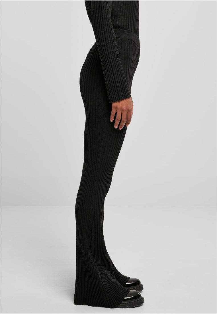 Flared Rib Knit Leggings