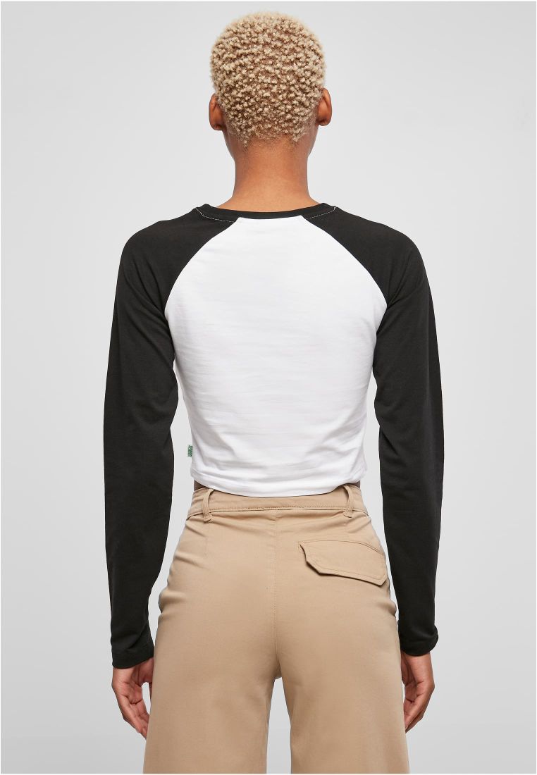 Organic Cropped Retro Baseball Longsleeve