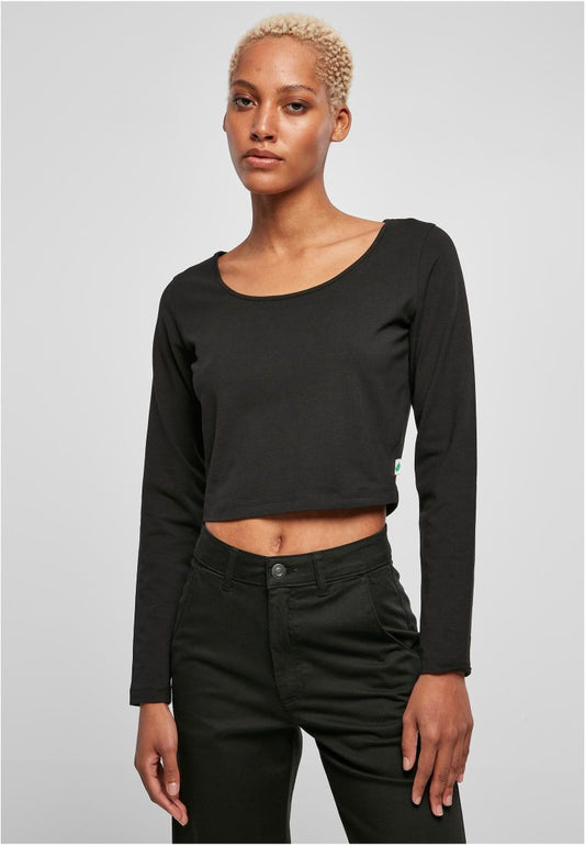Organic Wide Neck Cropped Longsleeve
