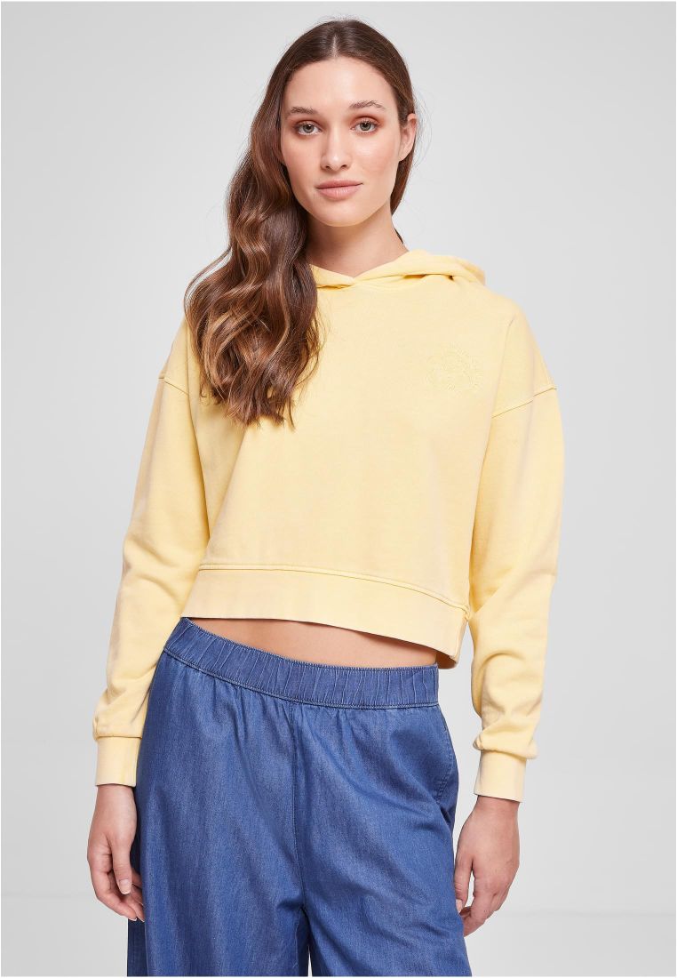 Short Flower Embroidery Terry Hoody