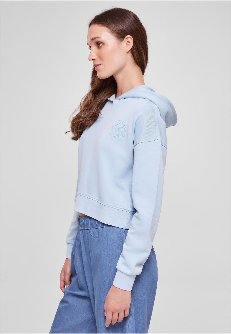 Short Flower Embroidery Terry Hoody