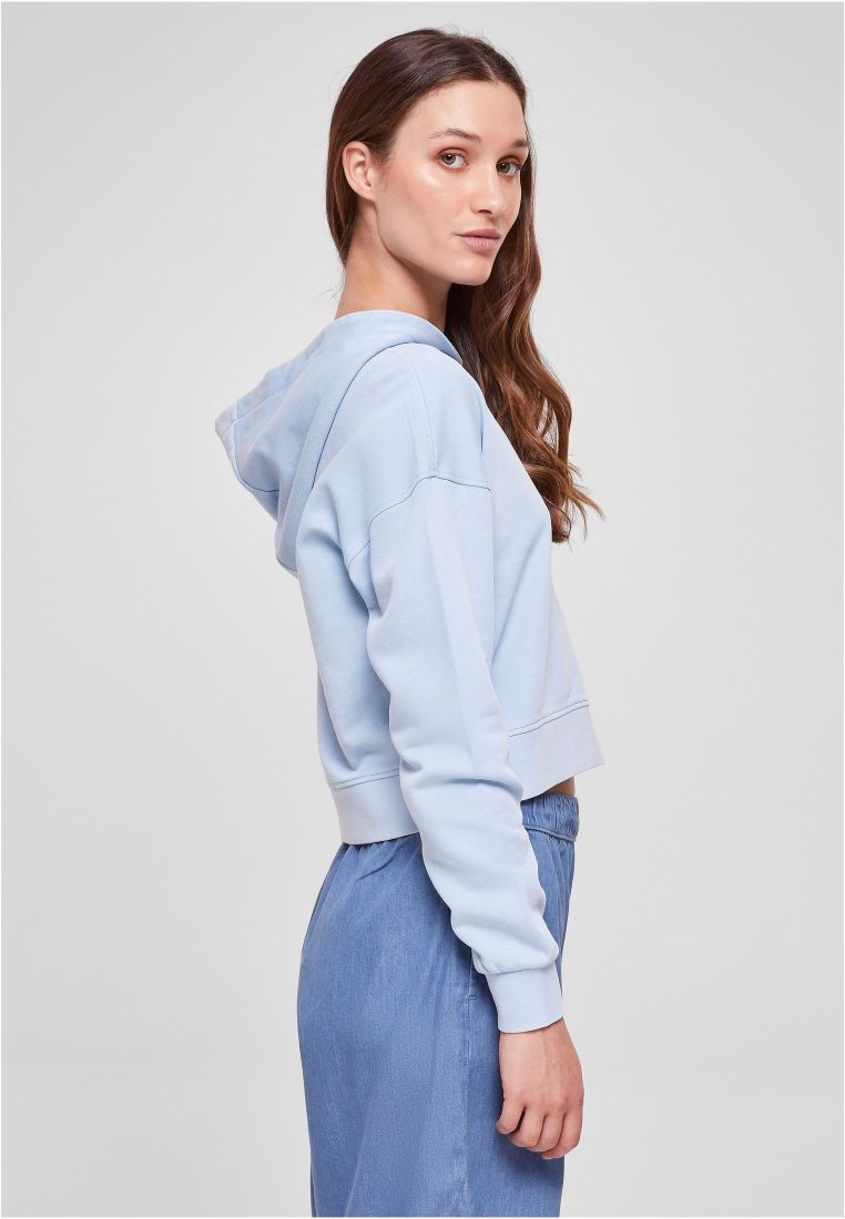 Short Flower Embroidery Terry Hoody