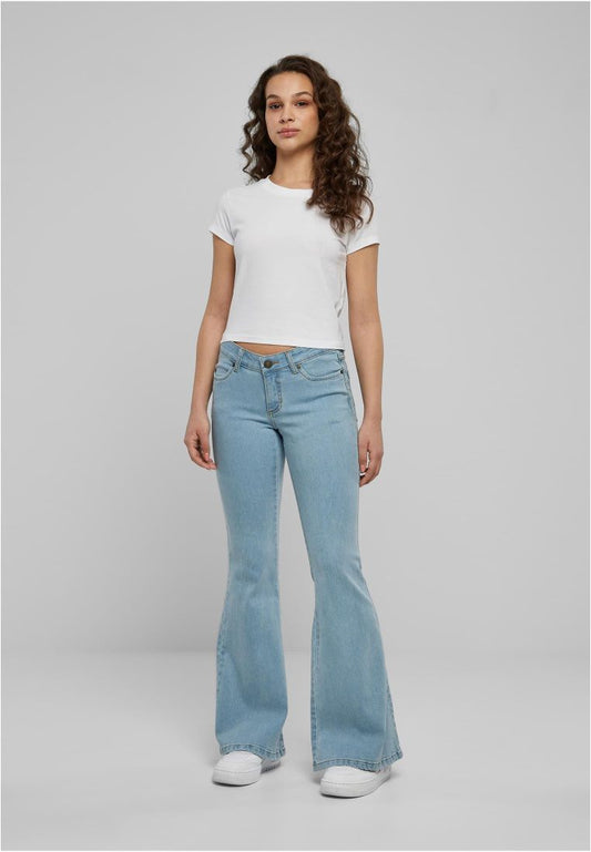 Organic Low Waist Flared Denim