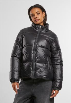 Recycled Short Shiny Puffer Jacket