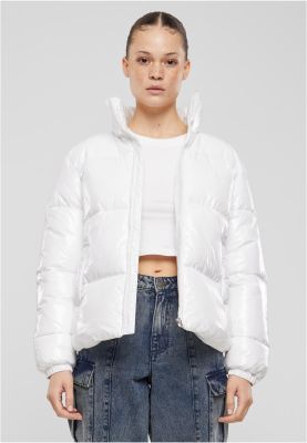 Recycled Short Shiny Puffer Jacket