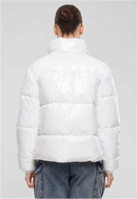 Recycled Short Shiny Puffer Jacket
