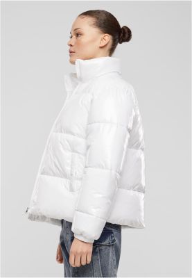 Recycled Short Shiny Puffer Jacket