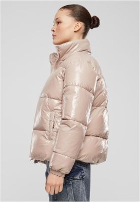 Recycled Short Shiny Puffer Jacket