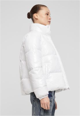 Recycled Short Shiny Puffer Jacket