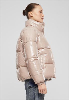 Recycled Short Shiny Puffer Jacket