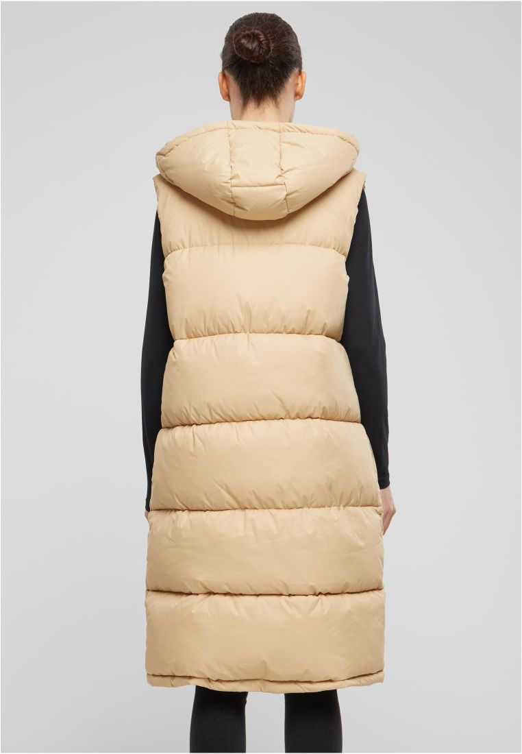 Long Hooded Puffer Vest