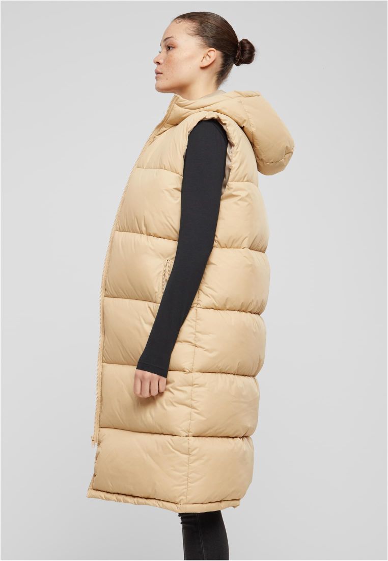 Long Hooded Puffer Vest