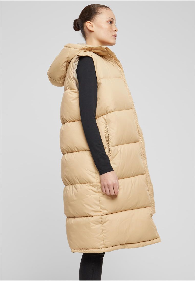 Long Hooded Puffer Vest